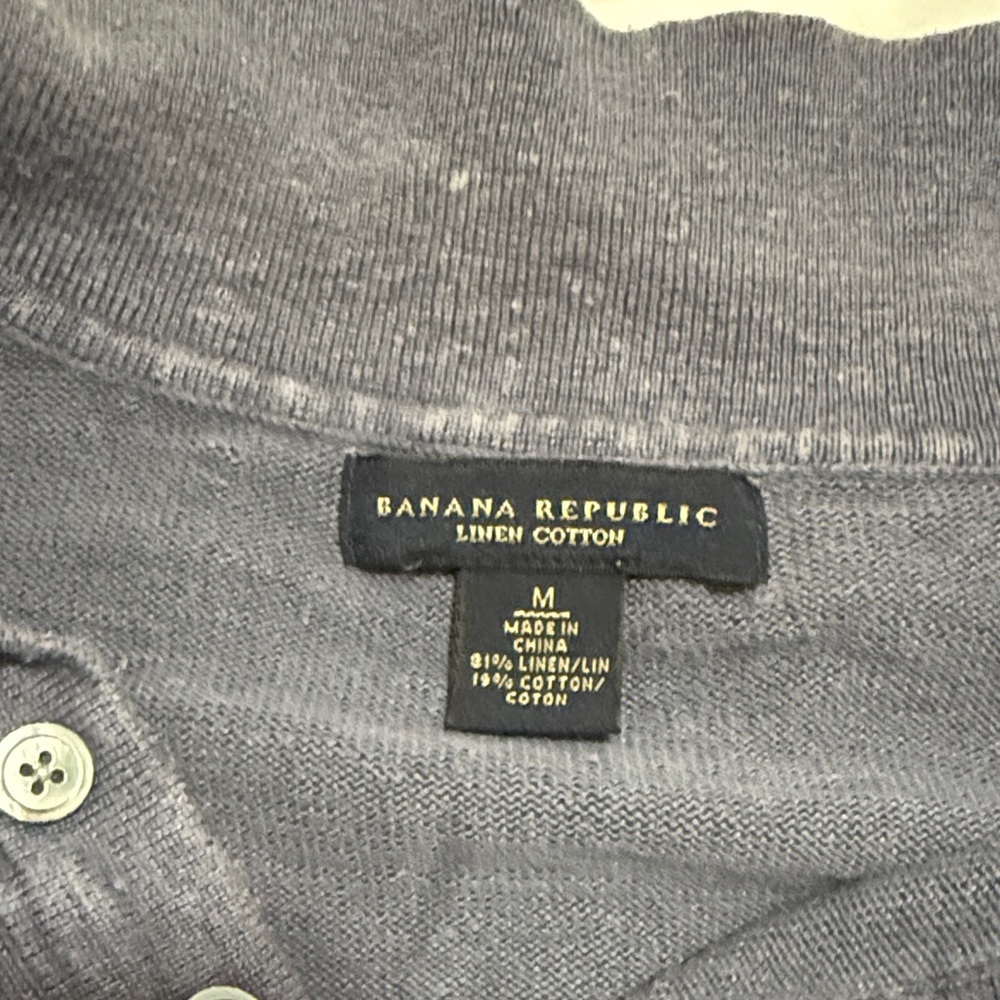 Banana Republic Linen Cotton Polo Top - Picture 13 of 16